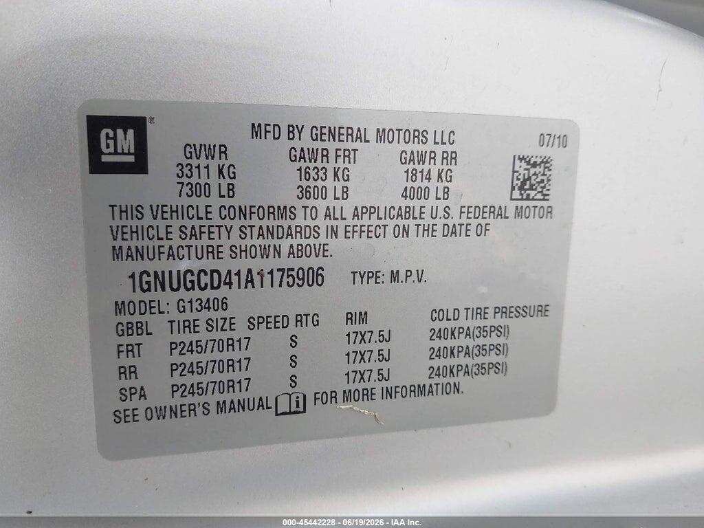 1GNUGCD41A1175906 2010 CHEVROLET EXPRESS 1500 photo no. 9