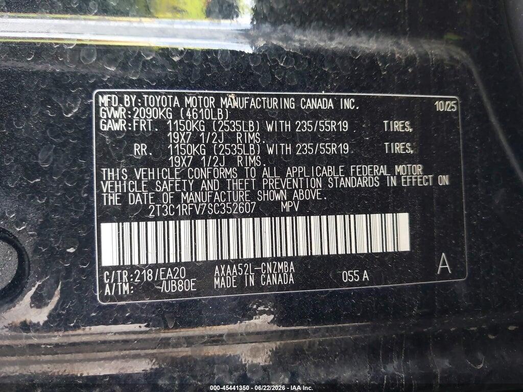 2T3C1RFV7SC352607 2025 TOYOTA RAV4 photo no. 9
