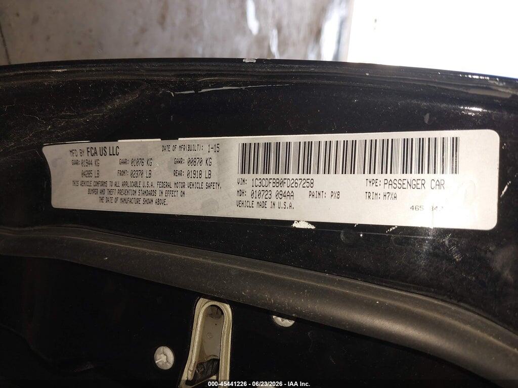 1C3CDFBB0FD267258 2015 DODGE DART photo no. 9