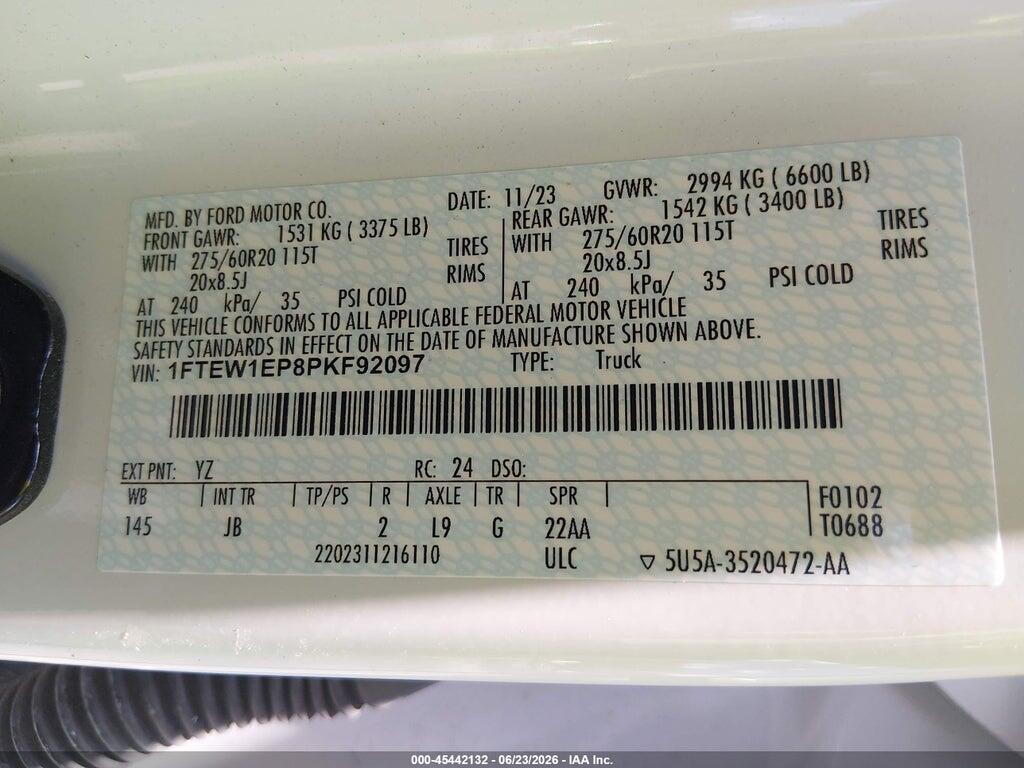 1FTEW1EP8PKF92097 2023 FORD F-150 photo no. 9