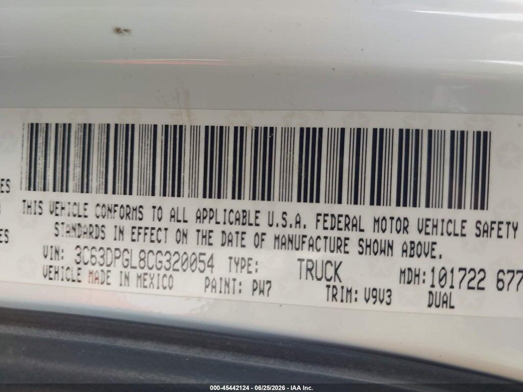3C63DPGL8CG320054 2012 RAM 3500 photo no. 8