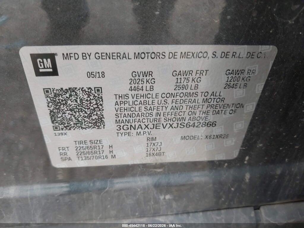 3GNAXJEVXJS642866 2018 CHEVROLET EQUINOX photo no. 9