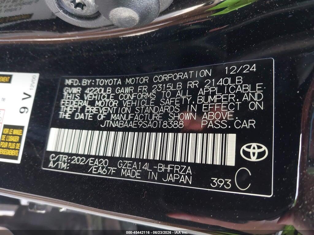 JTNABAAE9SA018388 2025 TOYOTA GR COROLLA photo no. 9