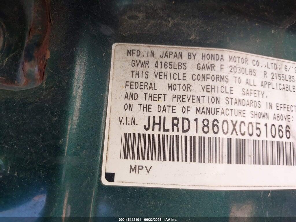JHLRD1860XC051066 1999 HONDA CR-V photo no. 9