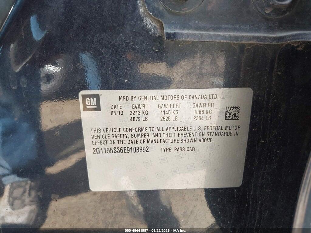 2G1155S36E9103892 2014 CHEVROLET IMPALA photo no. 9