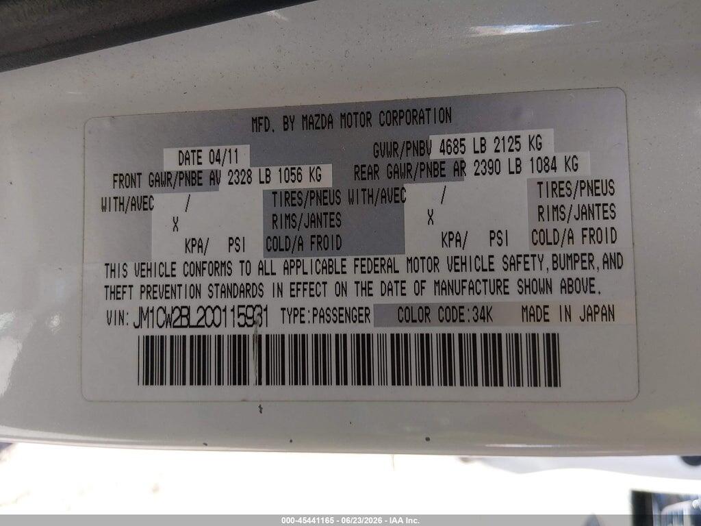 JM1CW2BL2C0115931 2012 MAZDA MAZDA5 photo no. 9