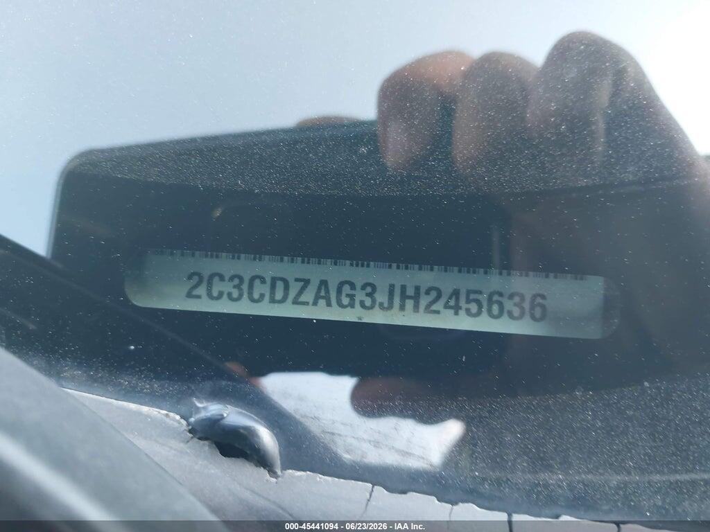 2C3CDZAG3JH245636 2018 DODGE CHALLENGER photo no. 9