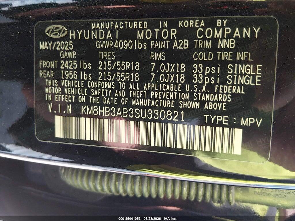 KM8HB3AB3SU330821 2025 HYUNDAI KONA photo no. 9