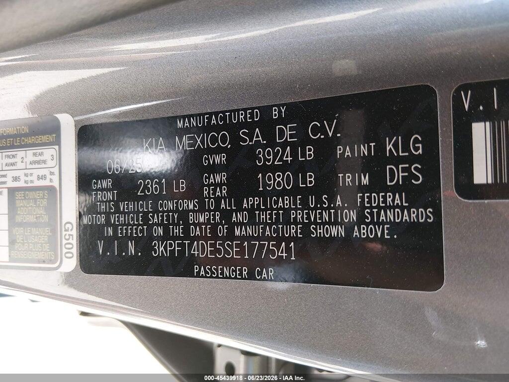 3KPFT4DE5SE177541 2025 KIA K4 photo no. 9