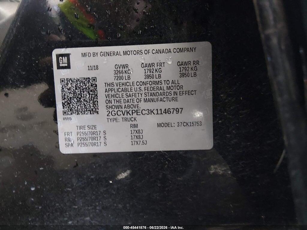 2GCVKPEC3K1146797 2019 CHEVROLET SILVERADO 1500 LD photo no. 9