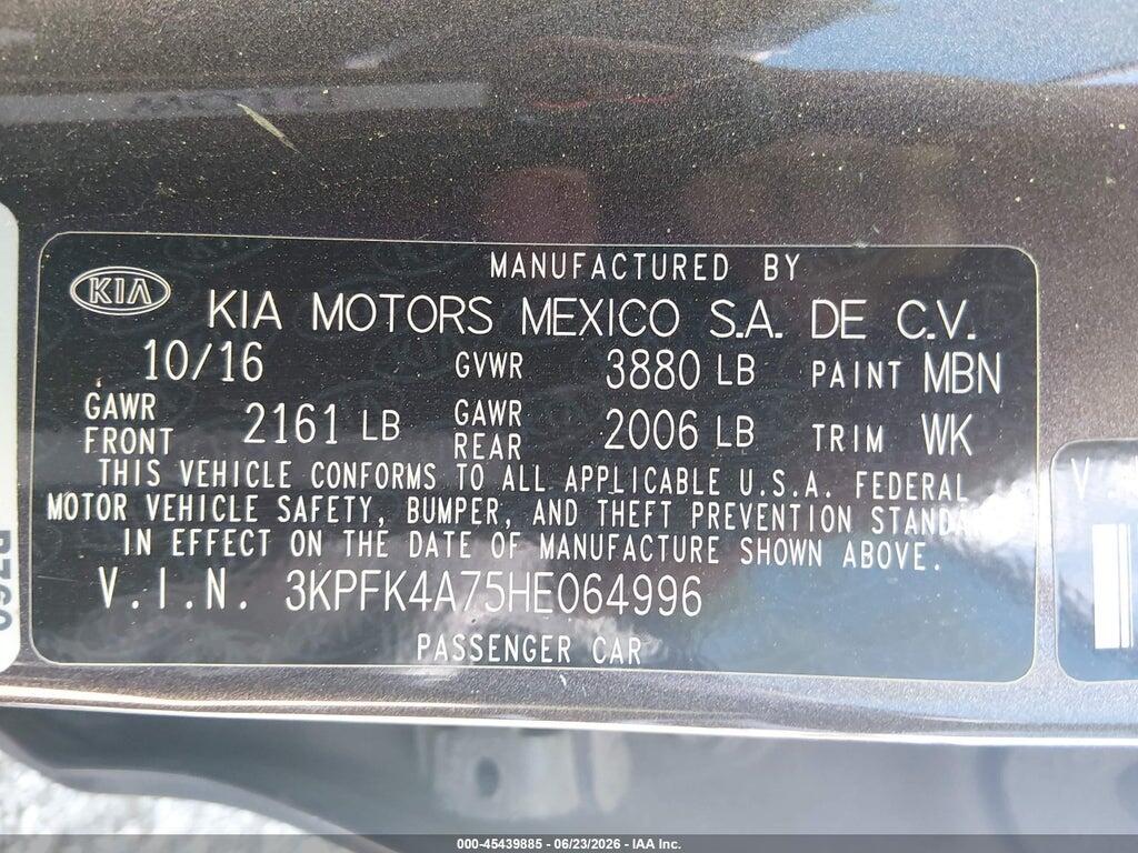 3KPFK4A75HE064996 2017 KIA FORTE photo no. 9
