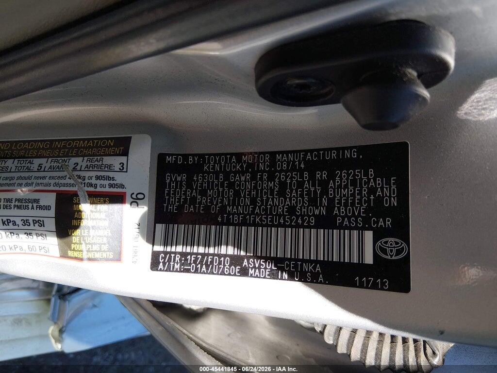 4T1BF1FK5EU452429 2014 TOYOTA CAMRY photo no. 9
