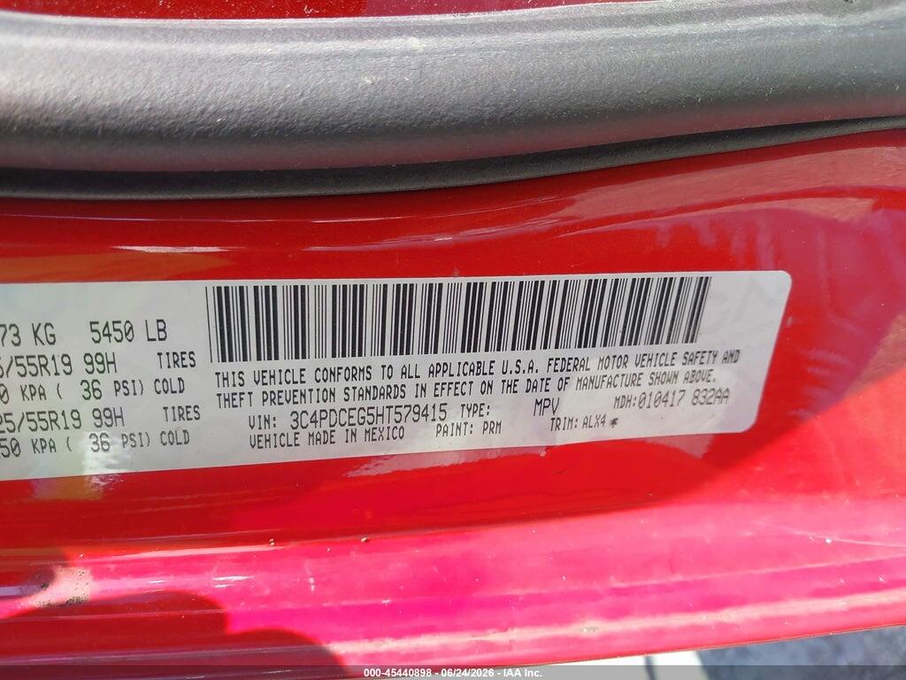 3C4PDCEG5HT579415 2017 DODGE JOURNEY photo no. 9