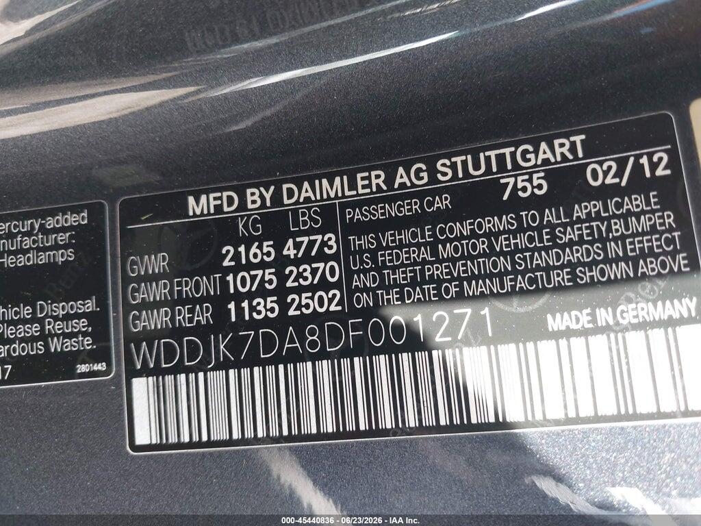 WDDJK7DA8DF001271 2013 MERCEDES-BENZ SL 550 photo no. 9