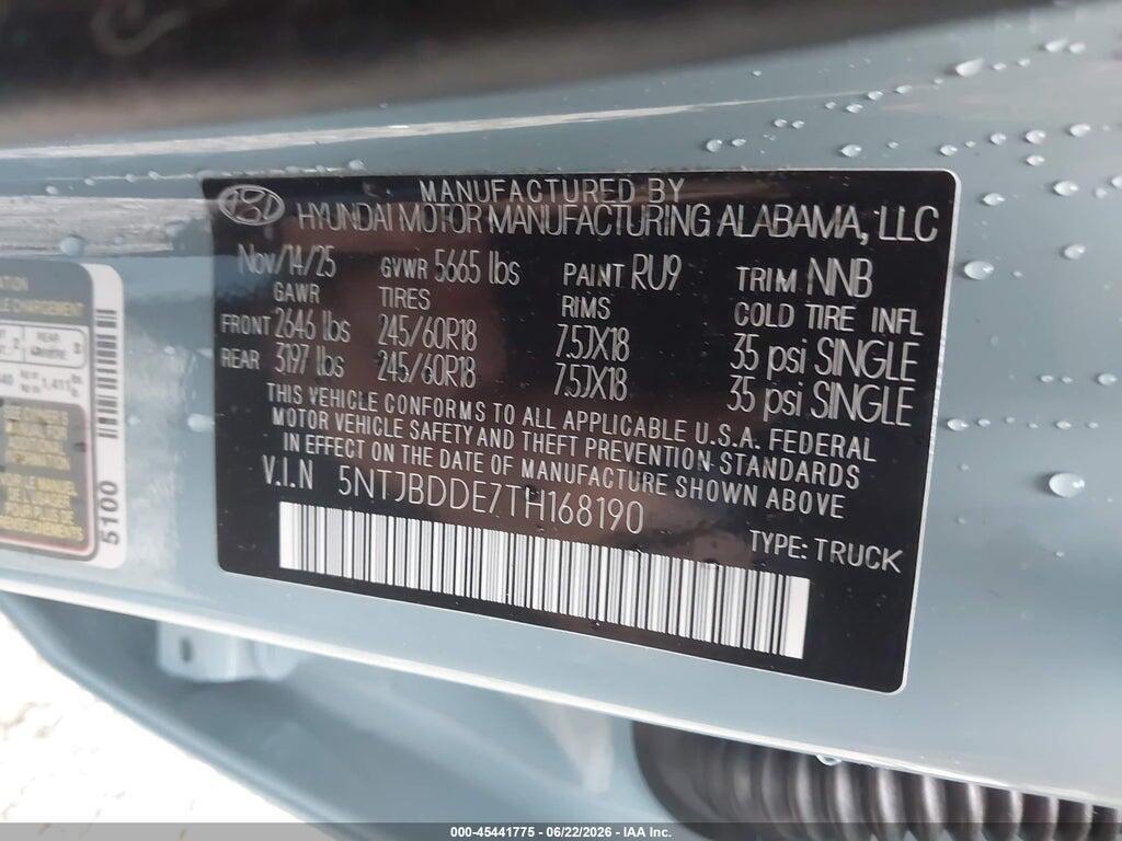 5NTJBDDE7TH168190 2026 HYUNDAI SANTA CRUZ photo no. 9