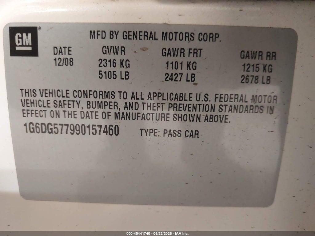 1G6DG577990157460 2009 CADILLAC CTS photo no. 9