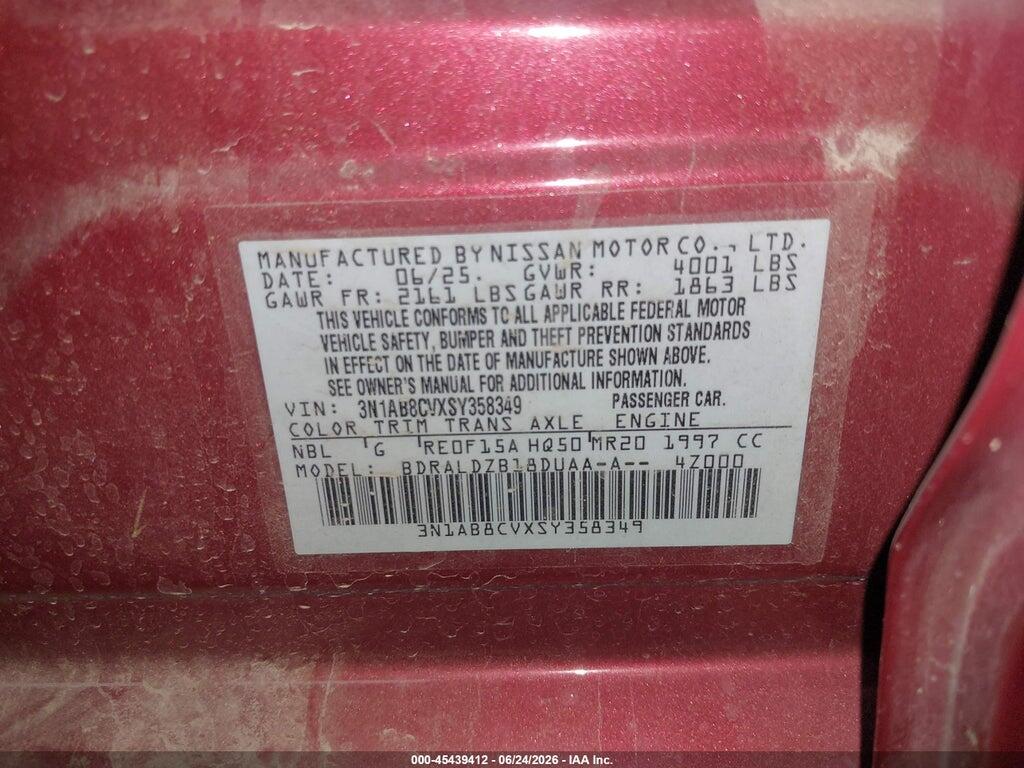 3N1AB8CVXSY358349 2025 NISSAN SENTRA photo no. 9