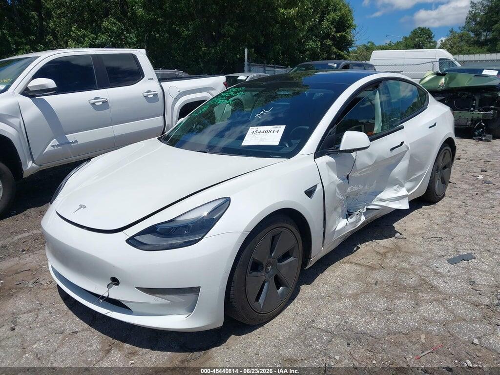 5YJ3E1EA4MF027196 2021 TESLA MODEL 3 photo no. 2