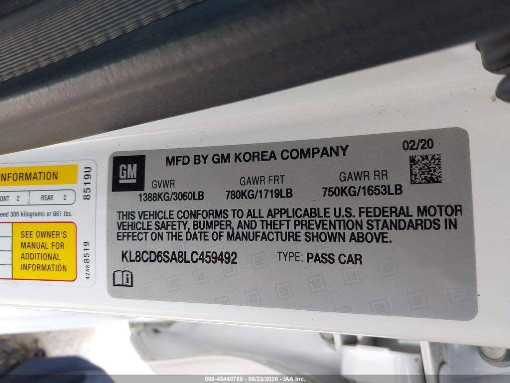 KL8CD6SA8LC459492 2020 CHEVROLET SPARK photo no. 9