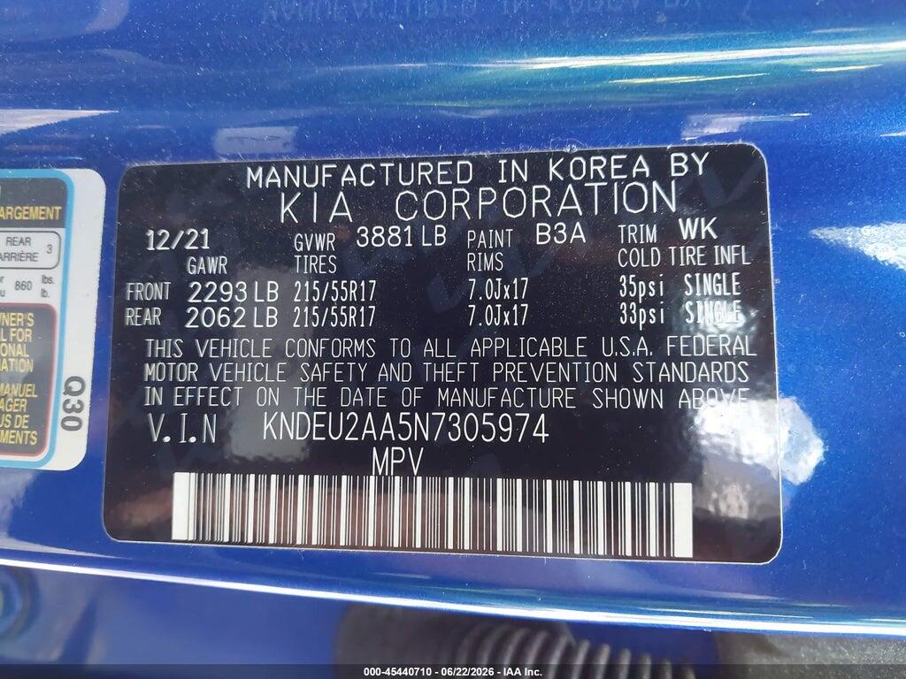 KNDEU2AA5N7305974 2022 KIA SELTOS photo no. 9
