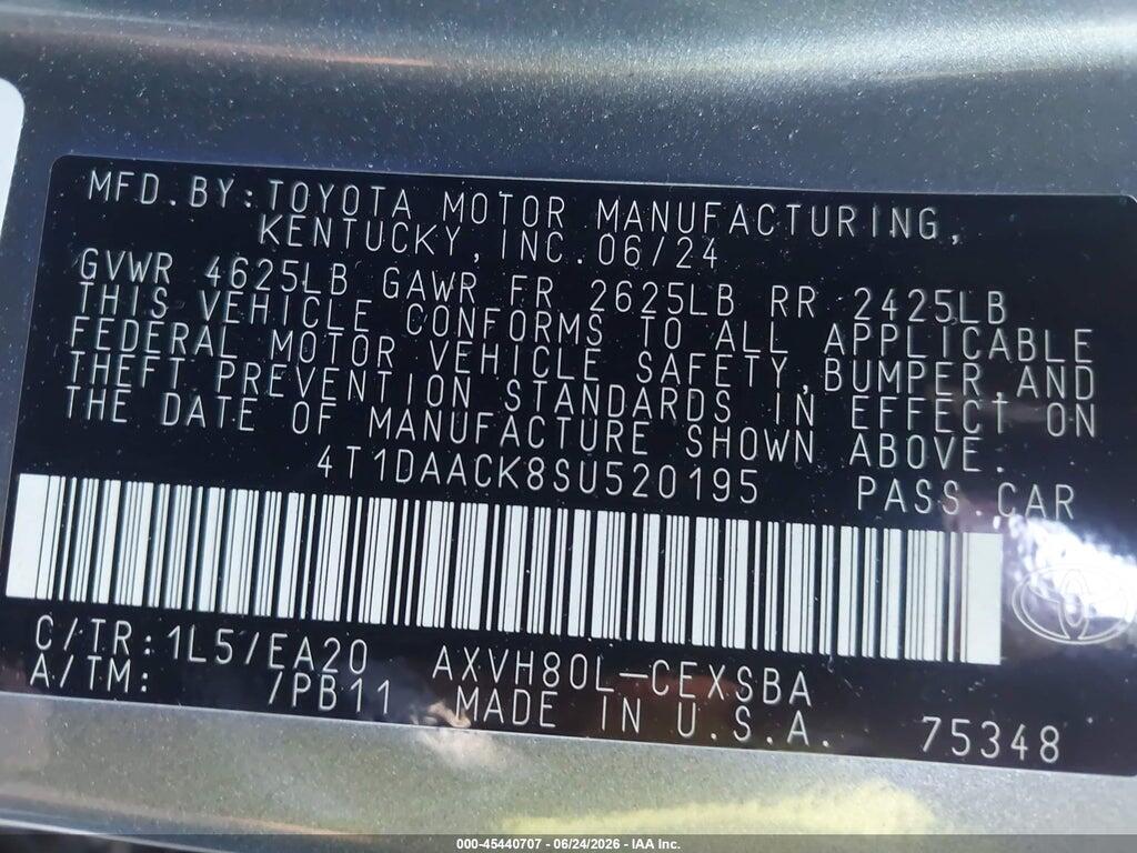 4T1DAACK8SU520195 2025 TOYOTA CAMRY photo no. 9