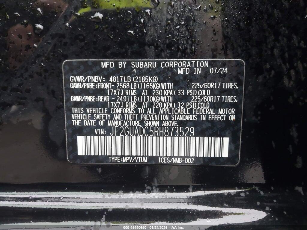 JF2GUADC5RH873529 2024 SUBARU CROSSTREK photo no. 9
