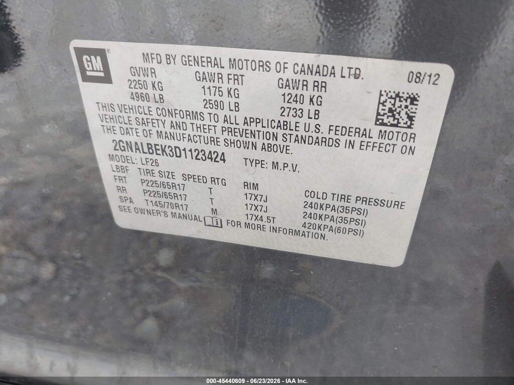 2GNALBEK3D1123424 2013 CHEVROLET EQUINOX photo no. 9