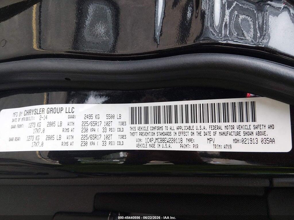 1C4PJMCB8EW220118 2014 JEEP CHEROKEE photo no. 9