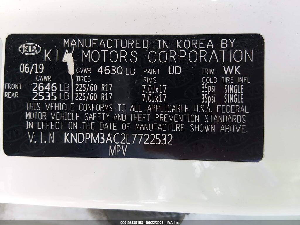 KNDPM3AC2L7722532 2020 KIA SPORTAGE photo no. 9