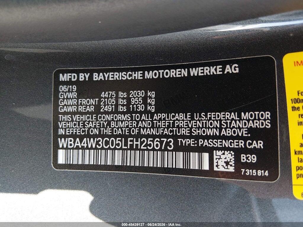 WBA4W3C05LFH25673 2020 BMW 430I photo no. 9