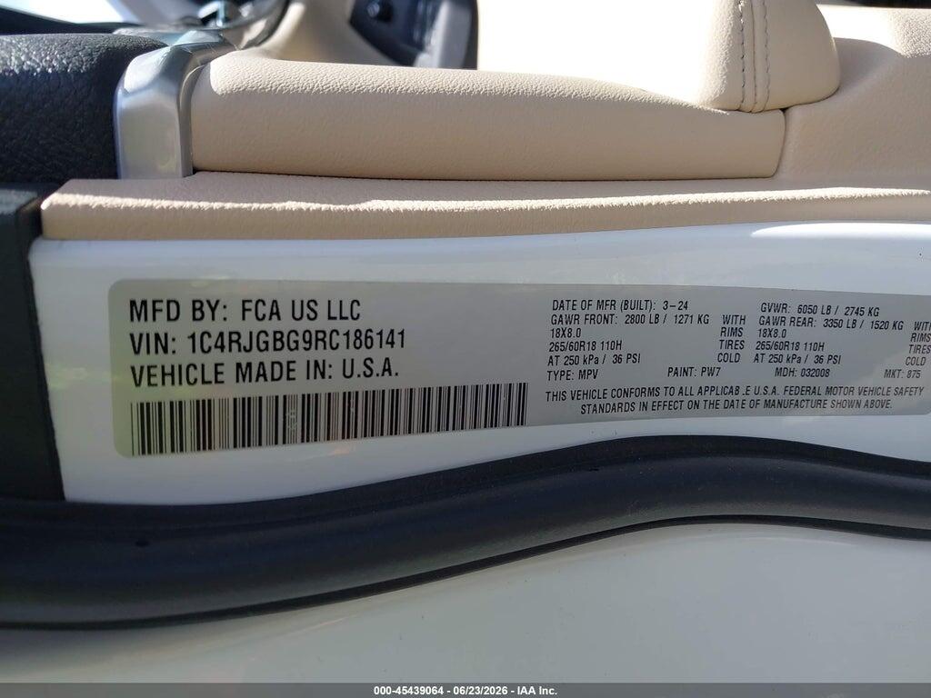 1C4RJGBG9RC186141 2024 JEEP GRAND CHEROKEE photo no. 9