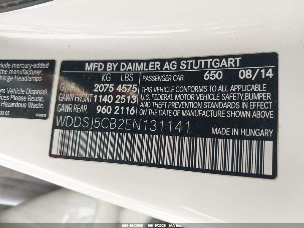 WDDSJ5CB2EN131141 2014 MERCEDES-BENZ CLA 45 AMG photo no. 9