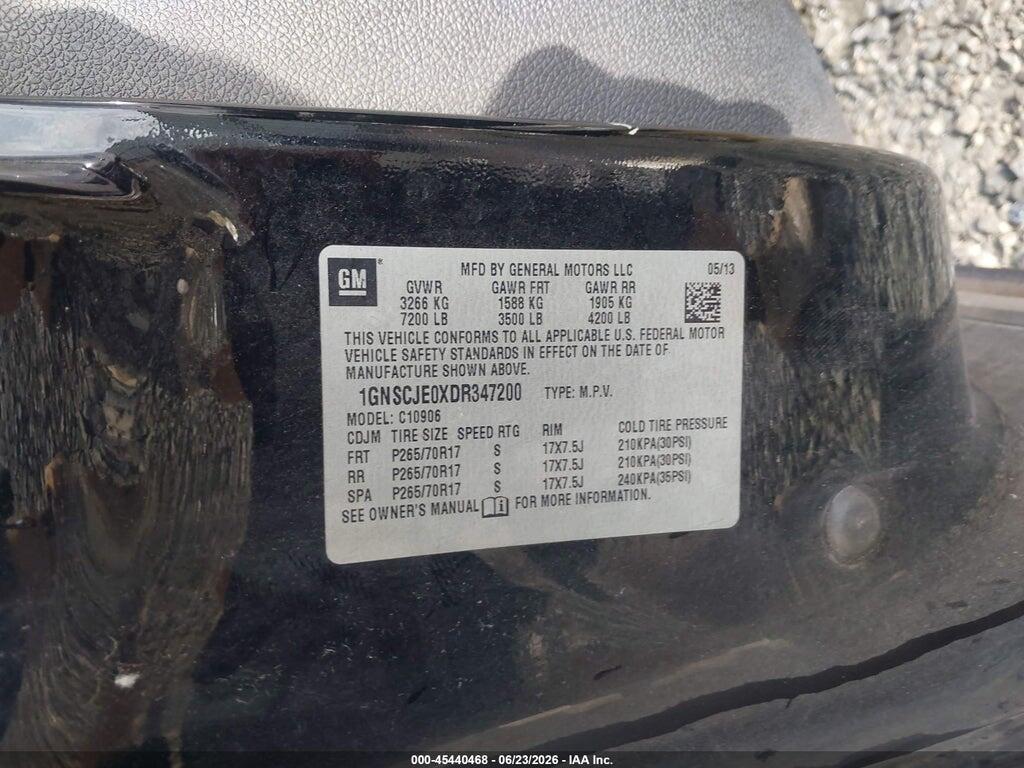 1GNSCJE0XDR347200 2013 CHEVROLET SUBURBAN photo no. 9