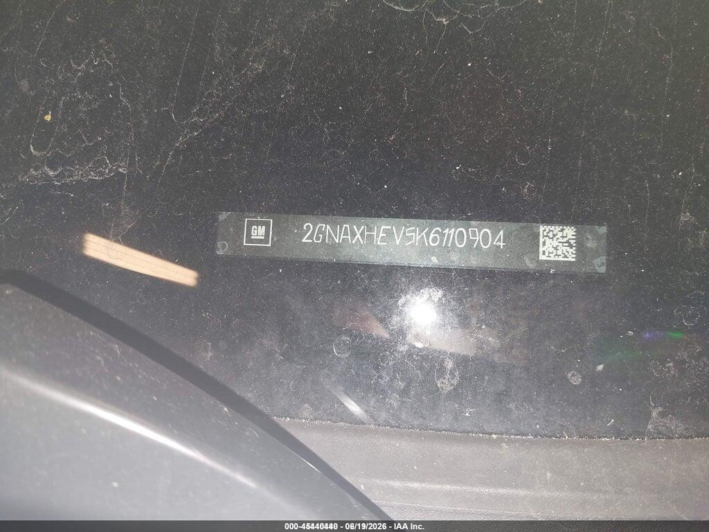 2GNAXHEV5K6110904 2019 CHEVROLET EQUINOX photo no. 9