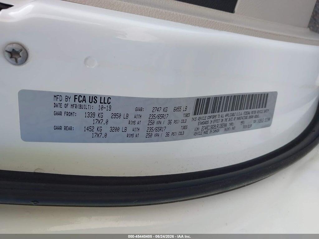2C4RC1BG9LR128200 2020 CHRYSLER PACIFICA photo no. 9