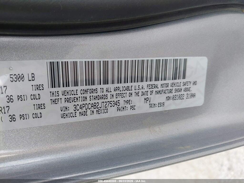 3C4PDCAB2JT275345 2018 DODGE JOURNEY photo no. 9