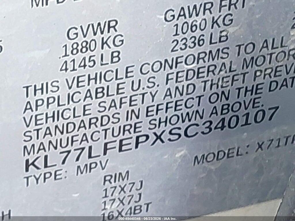 KL77LFEPXSC340107 2025 CHEVROLET TRAX photo no. 9