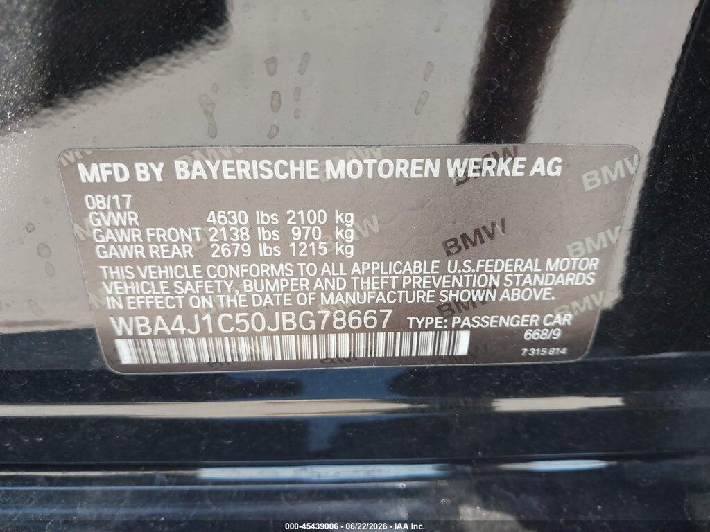 WBA4J1C50JBG78667 2018 BMW 430I GRAN COUPE photo no. 9