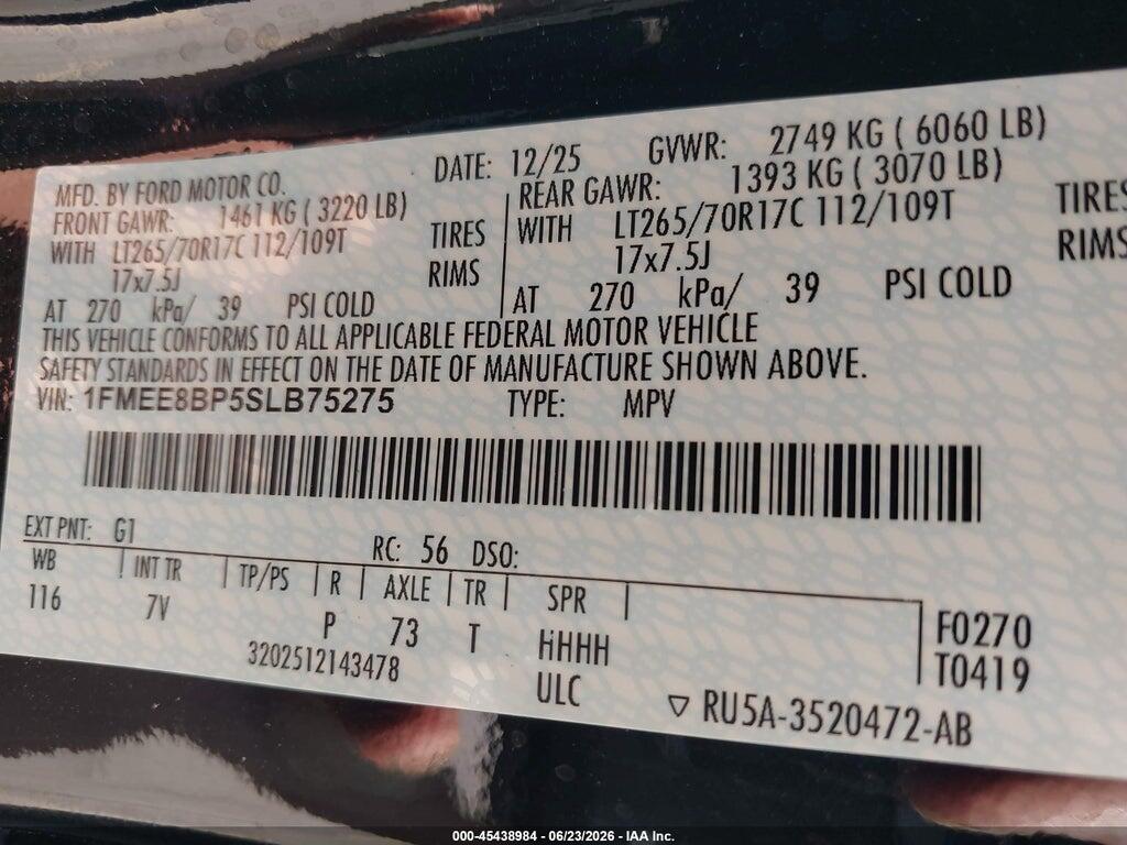 1FMEE8BP5SLB75275 2025 FORD BRONCO photo no. 9