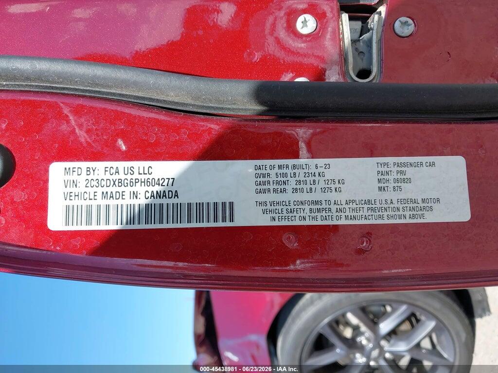 2C3CDXBG6PH604277 2023 DODGE CHARGER photo no. 9