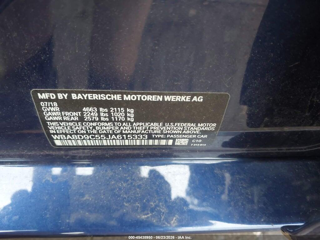 WBA8D9C55JA615333 2018 BMW 330I photo no. 9