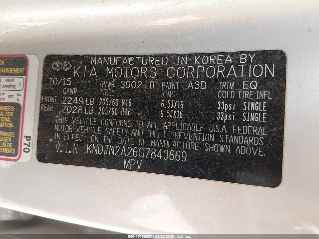 KNDJN2A26G7843669 2016 KIA SOUL photo no. 9