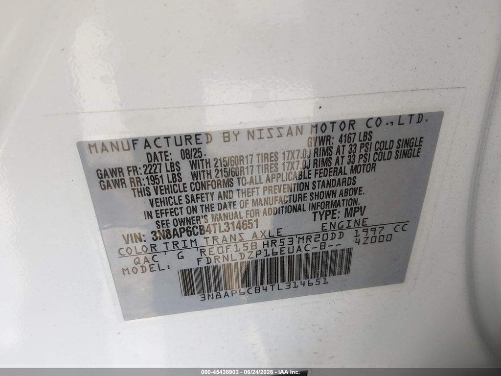 3N8AP6CB4TL314651 2026 NISSAN KICKS photo no. 9