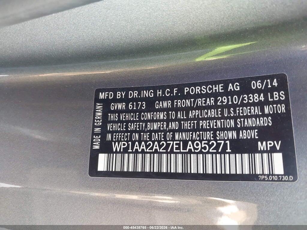 WP1AA2A27ELA95271 2014 PORSCHE CAYENNE photo no. 9