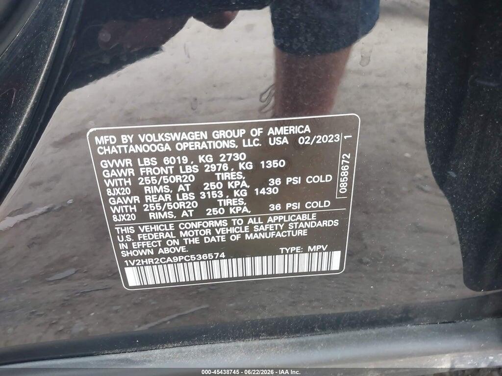 1V2HR2CA9PC536574 2023 VOLKSWAGEN ATLAS photo no. 9