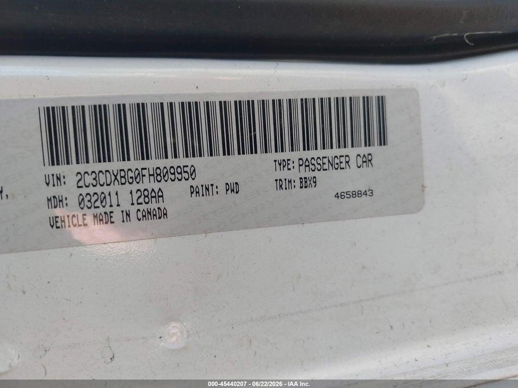 2C3CDXBG0FH809950 2015 DODGE CHARGER photo no. 9