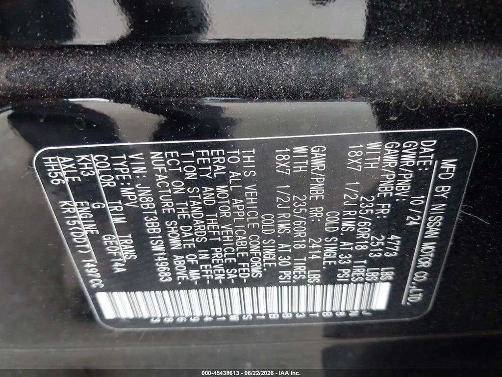 JN8BT3BB1SW149683 2025 NISSAN ROGUE photo no. 9
