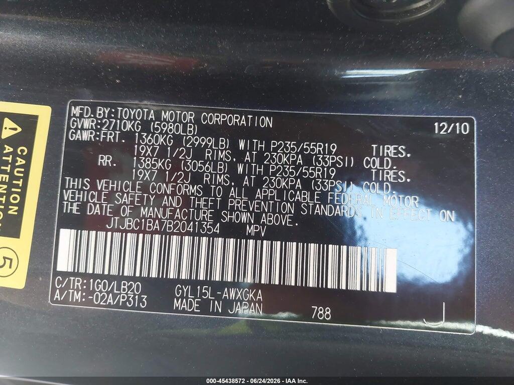 JTJBC1BA7B2041354 2011 LEXUS RX 450H photo no. 9