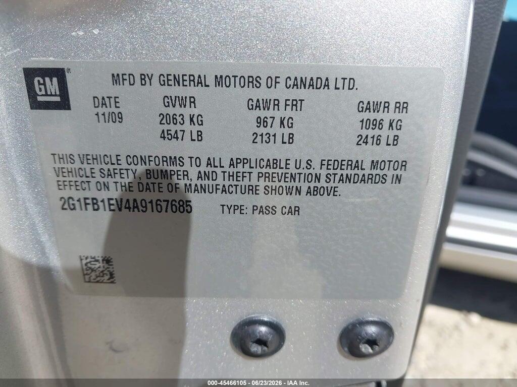 2G1FB1EV4A9167685 2010 CHEVROLET CAMARO photo no. 9