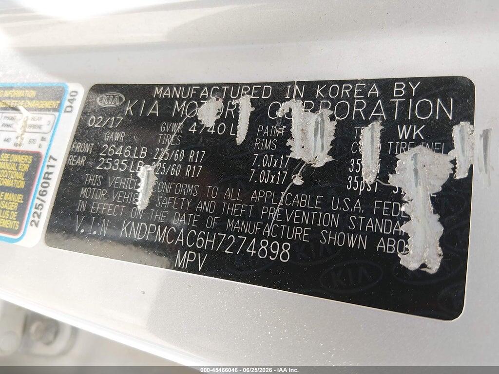 KNDPMCAC6H7274898 2017 KIA SPORTAGE photo no. 9